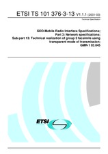 Standard ETSI TS 101376-3-13-V1.1.1 15.3.2001 preview