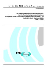 Standard ETSI TS 101376-7-1-V1.1.1 15.3.2001 preview