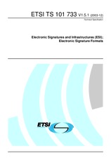 Standard ETSI TS 101733-V1.5.1 15.12.2003 preview