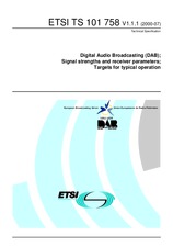 WITHDRAWN ETSI TS 101758-V1.1.1 18.7.2000 preview