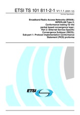 Standard ETSI TS 101811-2-1-V1.1.1 17.12.2001 preview