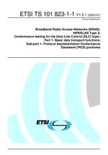 Standard ETSI TS 101823-1-1-V1.3.1 25.7.2003 preview