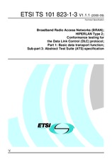 Standard ETSI TS 101823-1-3-V1.1.1 13.9.2000 preview