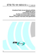 Standard ETSI TS 101823-2-3-V1.1.1 13.9.2000 preview
