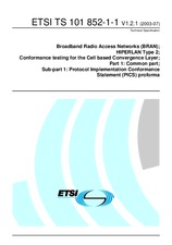 Standard ETSI TS 101852-1-1-V1.2.1 25.7.2003 preview