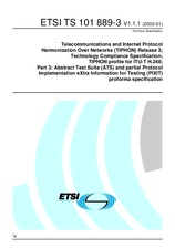 Standard ETSI TS 101889-3-V1.1.1 7.1.2003 preview