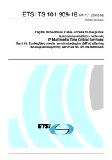 Standard ETSI TS 101909-18-V1.1.1 6.8.2002 preview