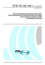 Standard ETSI TS 102158-V1.1.1 9.10.2003 preview