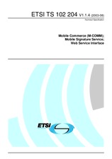 Standard ETSI TS 102204-V1.1.4 28.8.2003 preview