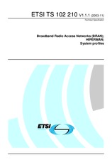 Standard ETSI TS 102210-V1.1.1 28.11.2003 preview