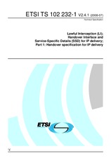Standard ETSI TS 102232-1-V2.4.1 28.7.2008 preview