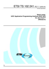 WITHDRAWN ETSI TS 102241-V6.1.0 26.9.2003 preview