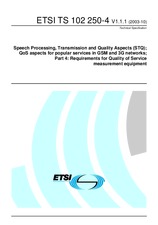Standard ETSI TS 102250-4-V1.1.1 17.10.2003 preview