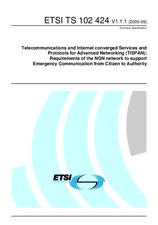 Preview ETSI TS 102424-V1.1.1 21.9.2005