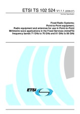 WITHDRAWN ETSI TS 102524-V1.1.1 20.7.2006 preview