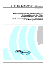 Preview ETSI TS 102640-3-V1.1.1 17.10.2008