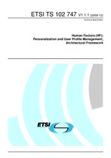 Standard ETSI TS 102747-V1.1.1 11.12.2009 preview