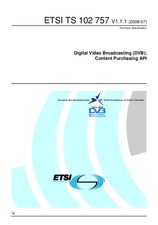 Standard ETSI TS 102757-V1.1.1 31.7.2008 preview