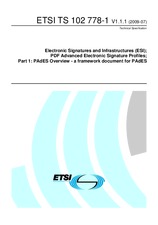 Standard ETSI TS 102778-1-V1.1.1 31.7.2009 preview
