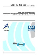 Standard ETSI TS 102809-V1.1.1 7.1.2010 preview