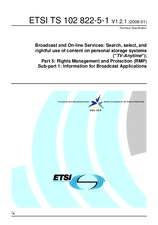 Standard ETSI TS 102822-5-1-V1.2.1 23.1.2006 preview
