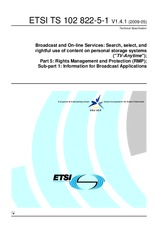 Standard ETSI TS 102822-5-1-V1.4.1 27.5.2009 preview