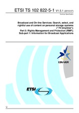 Standard ETSI TS 102822-5-1-V1.5.1 20.7.2010 preview