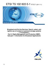 Standard ETSI TS 102822-5-1-V1.6.1 7.11.2011 preview
