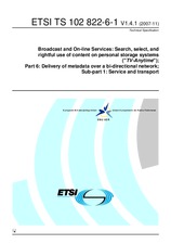 Standard ETSI TS 102822-6-1-V1.4.1 13.11.2007 preview
