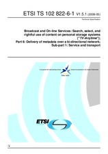 Standard ETSI TS 102822-6-1-V1.5.1 27.5.2009 preview