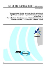 Standard ETSI TS 102822-6-3-V1.4.1 8.7.2010 preview
