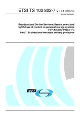 Standard ETSI TS 102822-7-V1.1.1 2.10.2003 preview