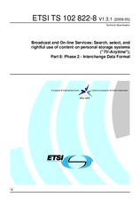 Standard ETSI TS 102822-8-V1.3.1 27.5.2009 preview
