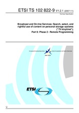 Standard ETSI TS 102822-9-V1.2.1 13.11.2007 preview