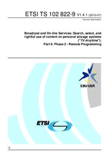 Standard ETSI TS 102822-9-V1.4.1 20.7.2010 preview