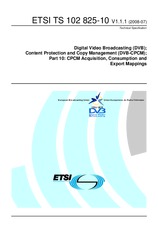 Standard ETSI TS 102825-10-V1.1.1 3.7.2008 preview