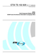 Standard ETSI TS 102829-V1.1.1 20.3.2009 preview