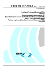 Standard ETSI TS 102869-1-V1.1.1 31.3.2011 preview