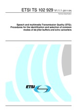 Standard ETSI TS 102929-V1.1.1 4.4.2011 preview