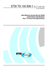 Standard ETSI TS 102936-1-V1.1.1 1.4.2011 preview