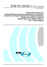 WITHDRAWN ETSI TS 103021-1-V1.2.1 18.5.2004 preview