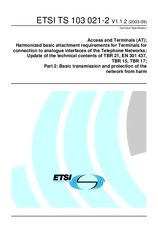 WITHDRAWN ETSI TS 103021-2-V1.1.1 26.8.2003 preview
