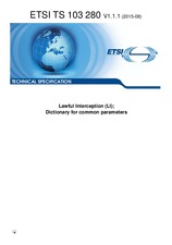 Standard ETSI TS 103280-V1.1.1 21.8.2015 preview