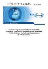 WITHDRAWN ETSI TS 119412-2-V1.1.1 18.4.2012 preview