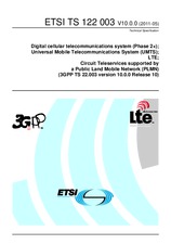 Standard ETSI TS 122003-V10.0.0 18.5.2011 preview