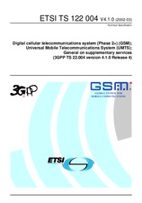 Standard ETSI TS 122004-V4.1.0 31.3.2002 preview