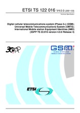 Standard ETSI TS 122016-V4.0.0 31.3.2001 preview