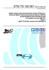 Standard ETSI TS 122067-V5.0.0 30.6.2002 preview