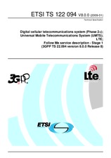 Standard ETSI TS 122094-V8.0.0 16.1.2009 preview