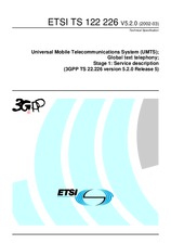 Standard ETSI TS 122226-V5.2.0 31.3.2002 preview